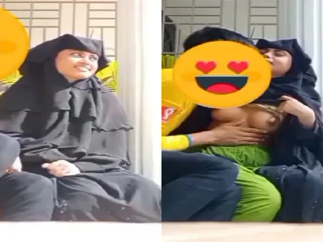 Muslim Girl In Burka boobs sucking by lover Viral Bengali sex mms