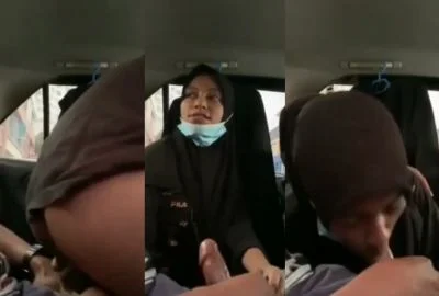 Hijabi muslim girl sucking dick in car and fucking with driver viral sex mms video