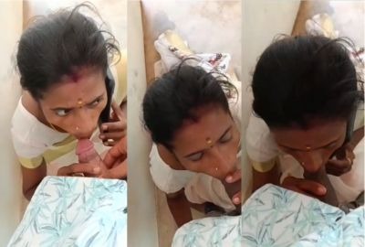 Indian sex mms video of Tamil milf sucking and drinking cum of her stepson dick