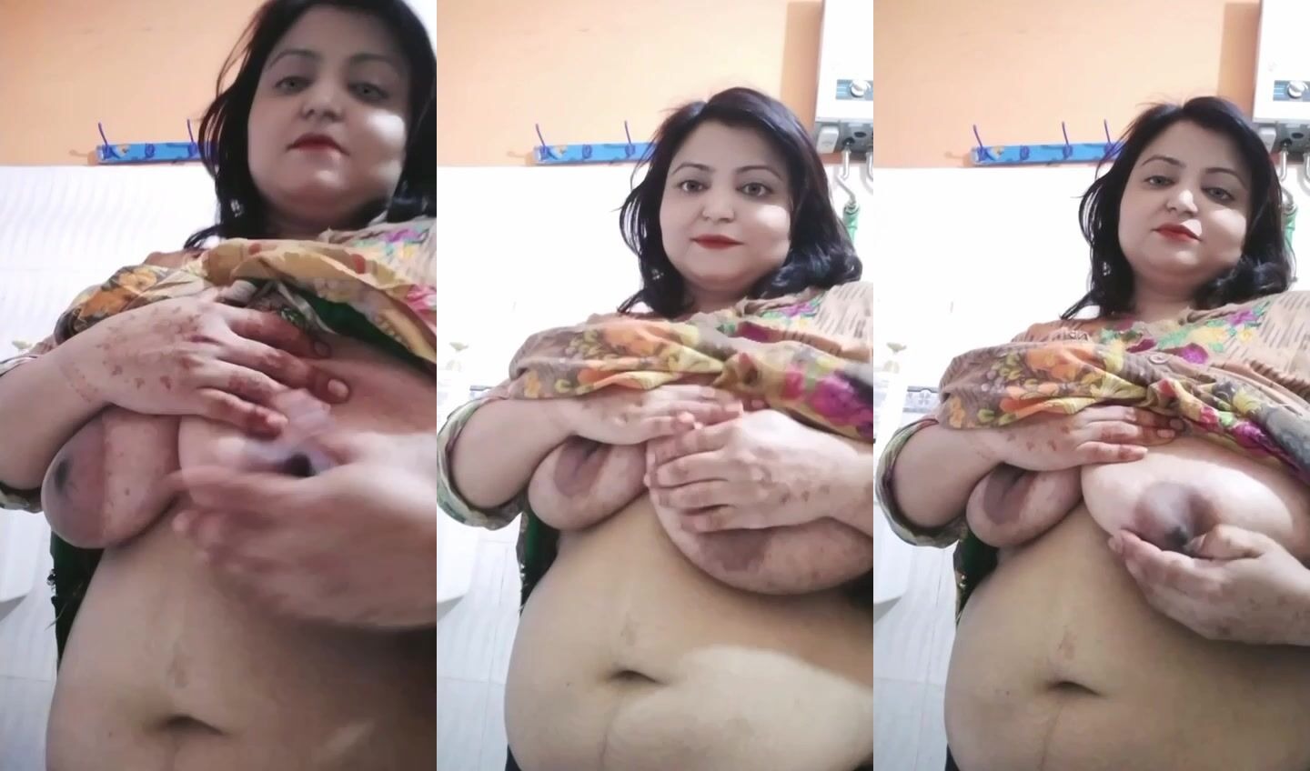 masa49 horny big boobs Muslim Milf showing nude pussy to young son on live nude video call