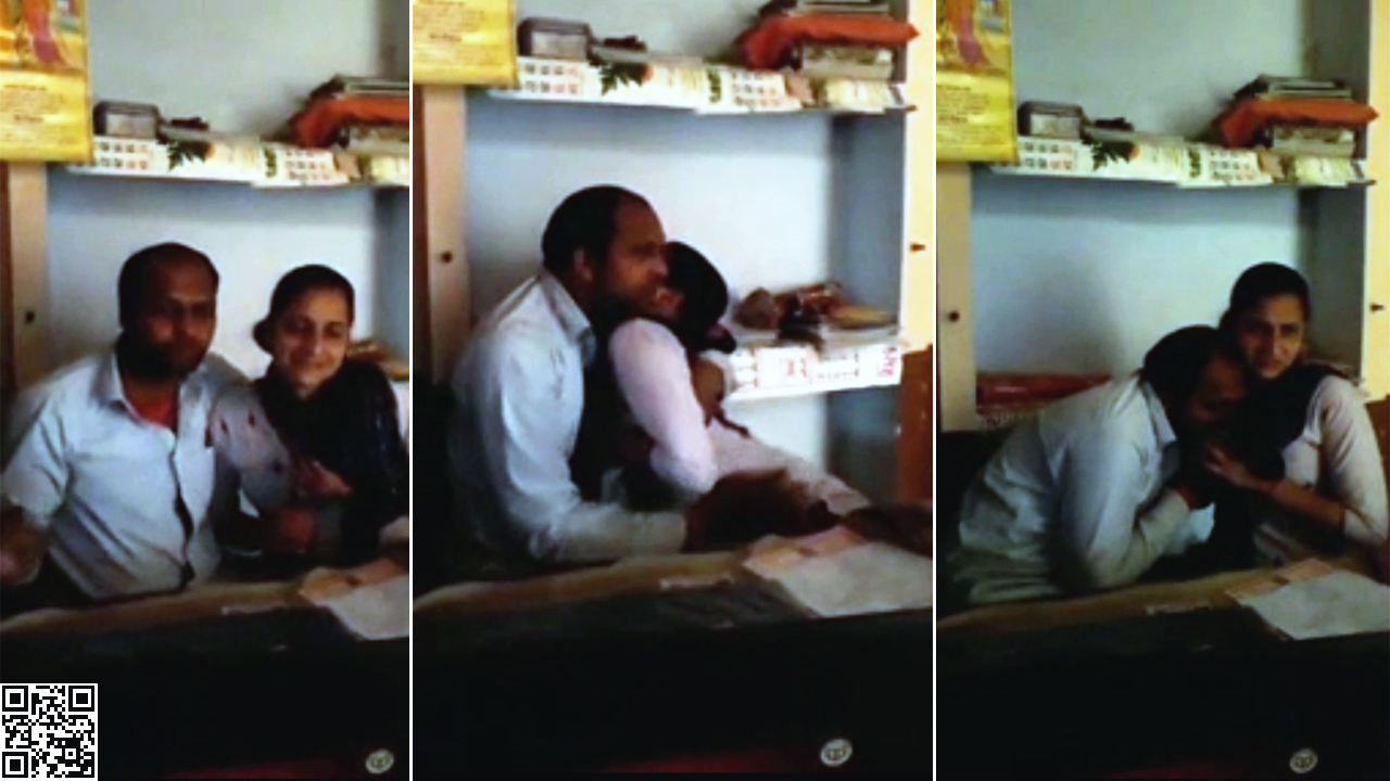 Leaked Desi MMS Video Village School principle boobs sucking and fingering pussy of teen student