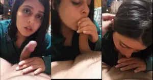 Indian Hindi BF Videos Cute Face sexy Muslim wife sucking boss dick for promotion desi viral sex mms