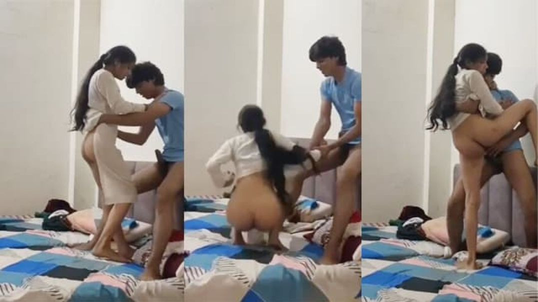 Latest Free Indian MMS Beautiful Slim Couple Home Alone Cousins Fucking Video