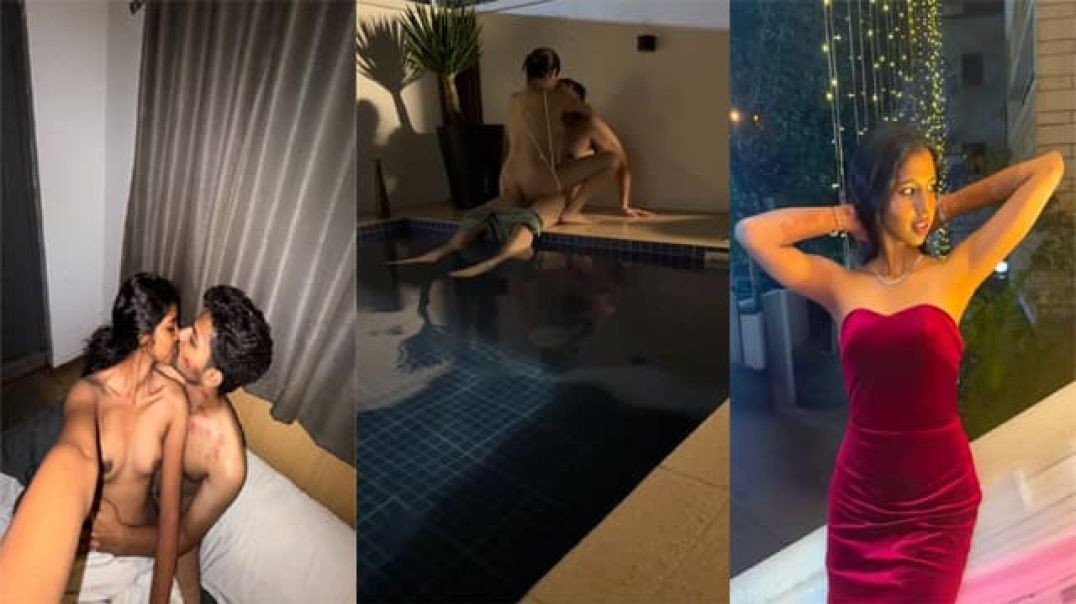 Exclusive Desi MMS Instagram Influencer Rich Couple Fucking in Swimming Pool