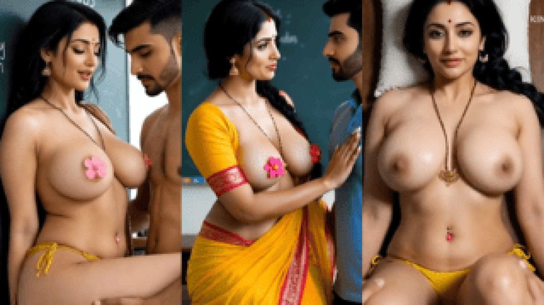 Sexy Married Teacher in Yellow Saree Fucked Hard by Student XXX HD Video