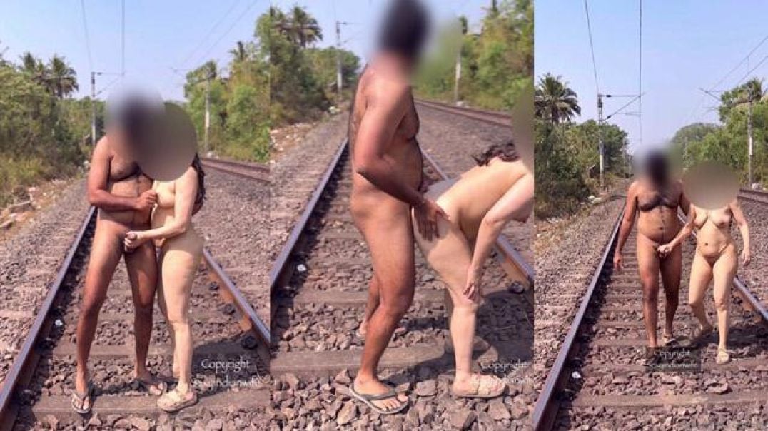 Desi Horny Couple Outdoor Full Nude Sex in Jungle on Railway Tracks Viral Trending MMS