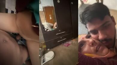 Old Rajasthani mother-in-law fucking with Daughter Husband Real Family Sex MMS
