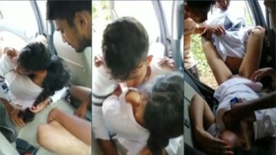 Desi Hot College Girl Gangbang In Car with lover and his friends xxx sex mms