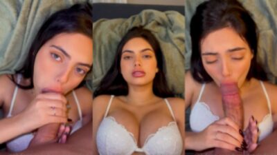 Gorgeous Pakistani Model Intense Handjob Blowjob and Eating Cum Porn Video